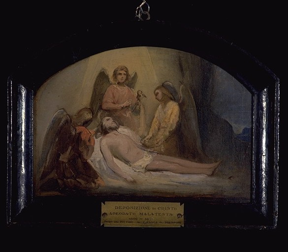 Cristo in Pietà sorretto da angeli