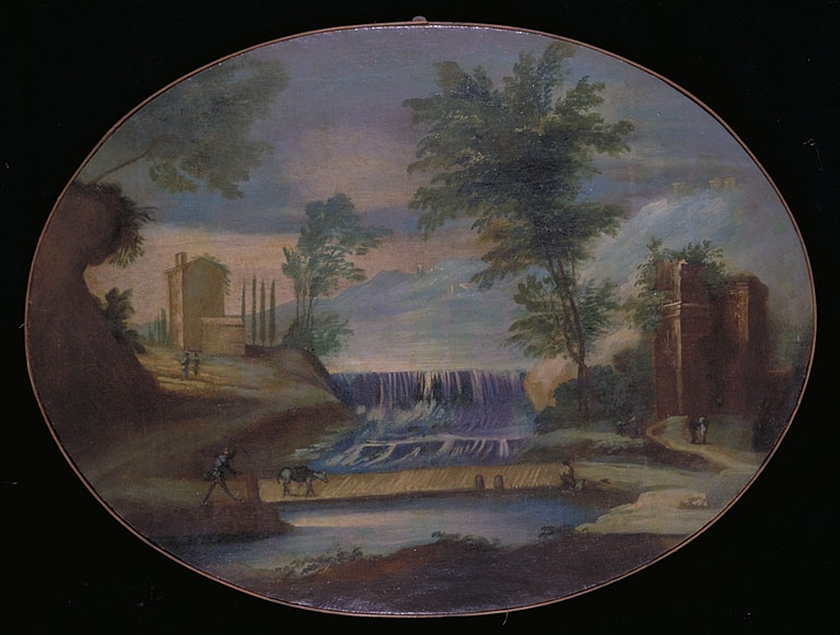 Paesaggio con cascata