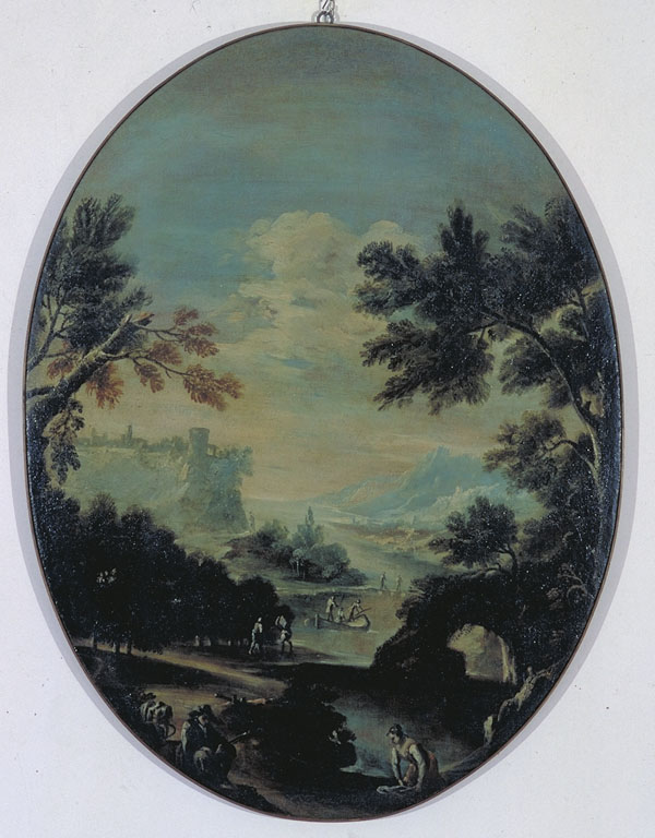 Paesaggio con lavandaia