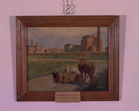 Veduta di Carpi con le mura di ponente