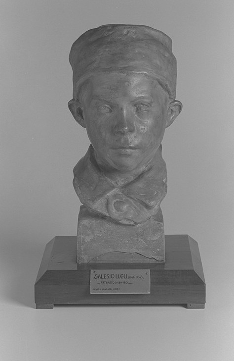 Busto di fanciullo in terracotta