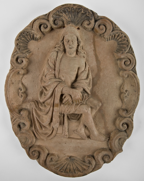 Formella in terracotta con Ecce Homo