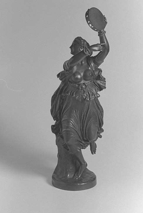 Scultura in bronzo Danseuse au tambourin