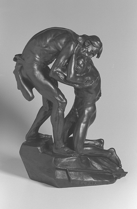 Statua in bronzo Le pardon