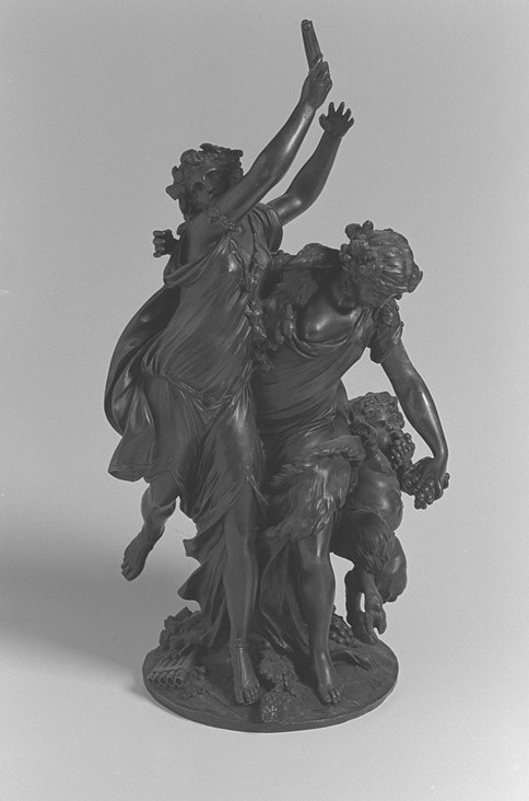 Statua in bronzo con baccanale