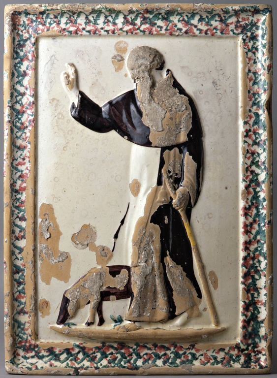 Targa con Sant’Antonio Abate