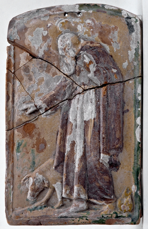 Targa con Sant’Antonio Abate