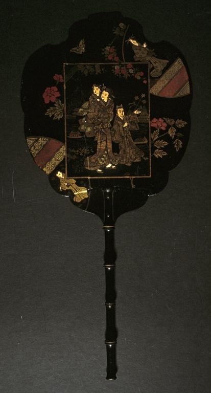 Ventaglio a ventola con figure vestite all’orientale