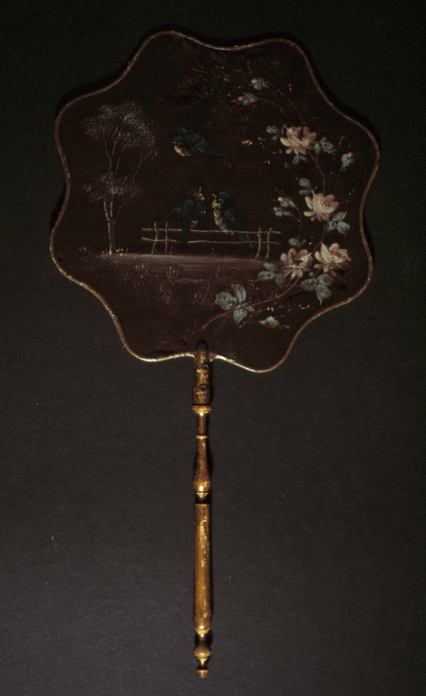 Ventaglio con fiori e uccelli