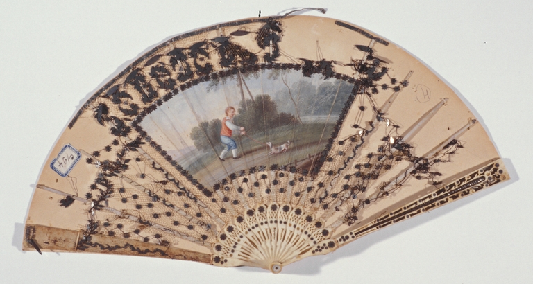 Ventaglio con scena di genere